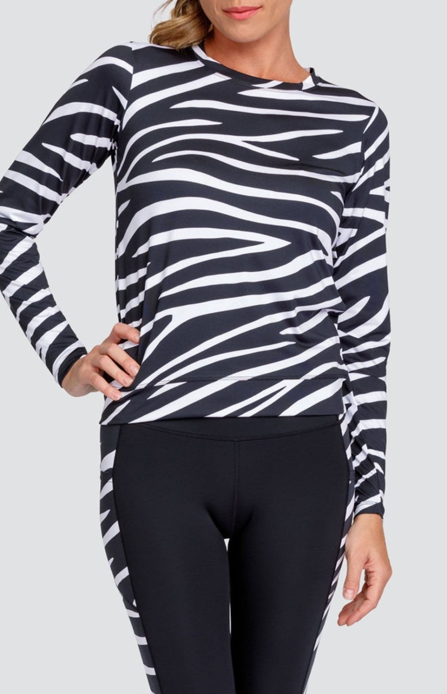 Tennis Tail Activewear Long Sleeve | Nepali Top - Wild Zebra