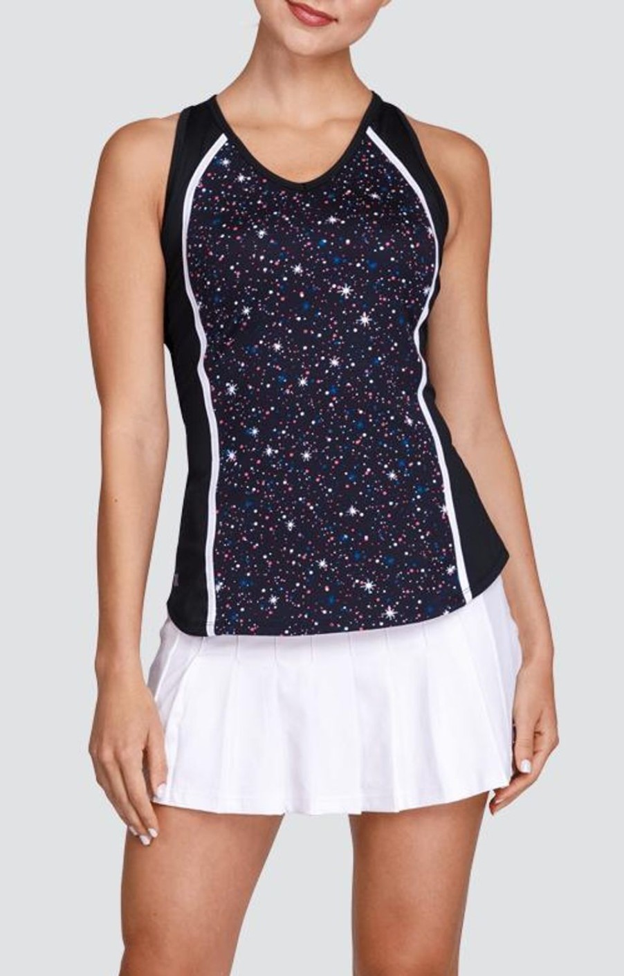 Tennis Tail Activewear Tanks | Elenora Tank - Stargaze Print - Final Sale