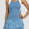 Tennis Tail Activewear Tanks | Crane Tank - Copen Blue