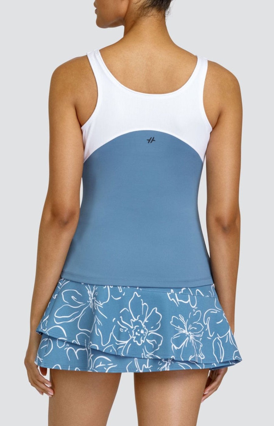 Tennis Tail Activewear Tanks | Crane Tank - Copen Blue