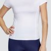 Tennis Tail Activewear Short Sleeve | Lorenia Top - Chalk White