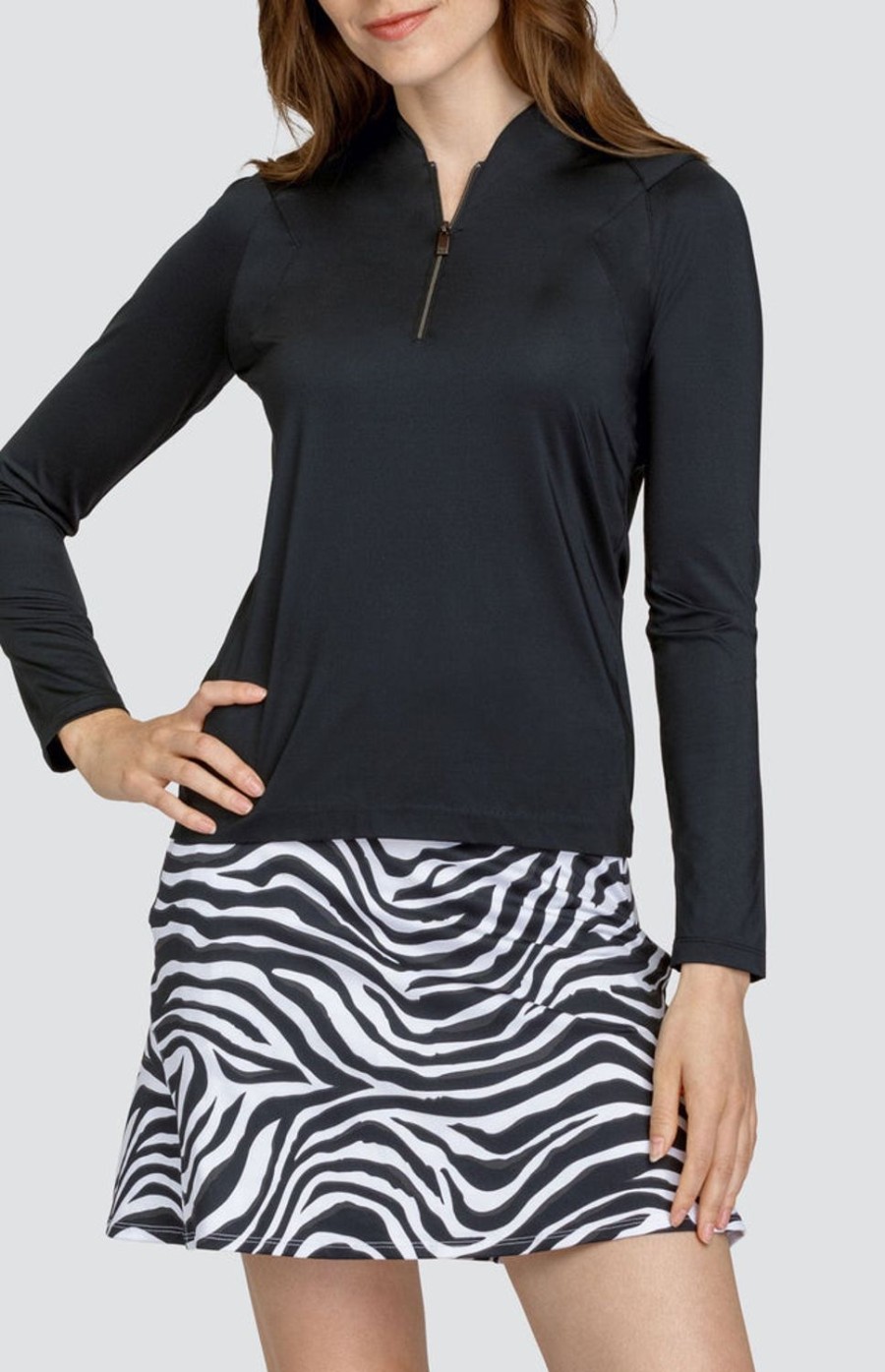 Golf Tail Activewear Long Sleeve | Lovell Top - Onyx Black