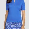 Golf Tail Activewear Short Sleeve | Dianamae Top - Admiral Blue