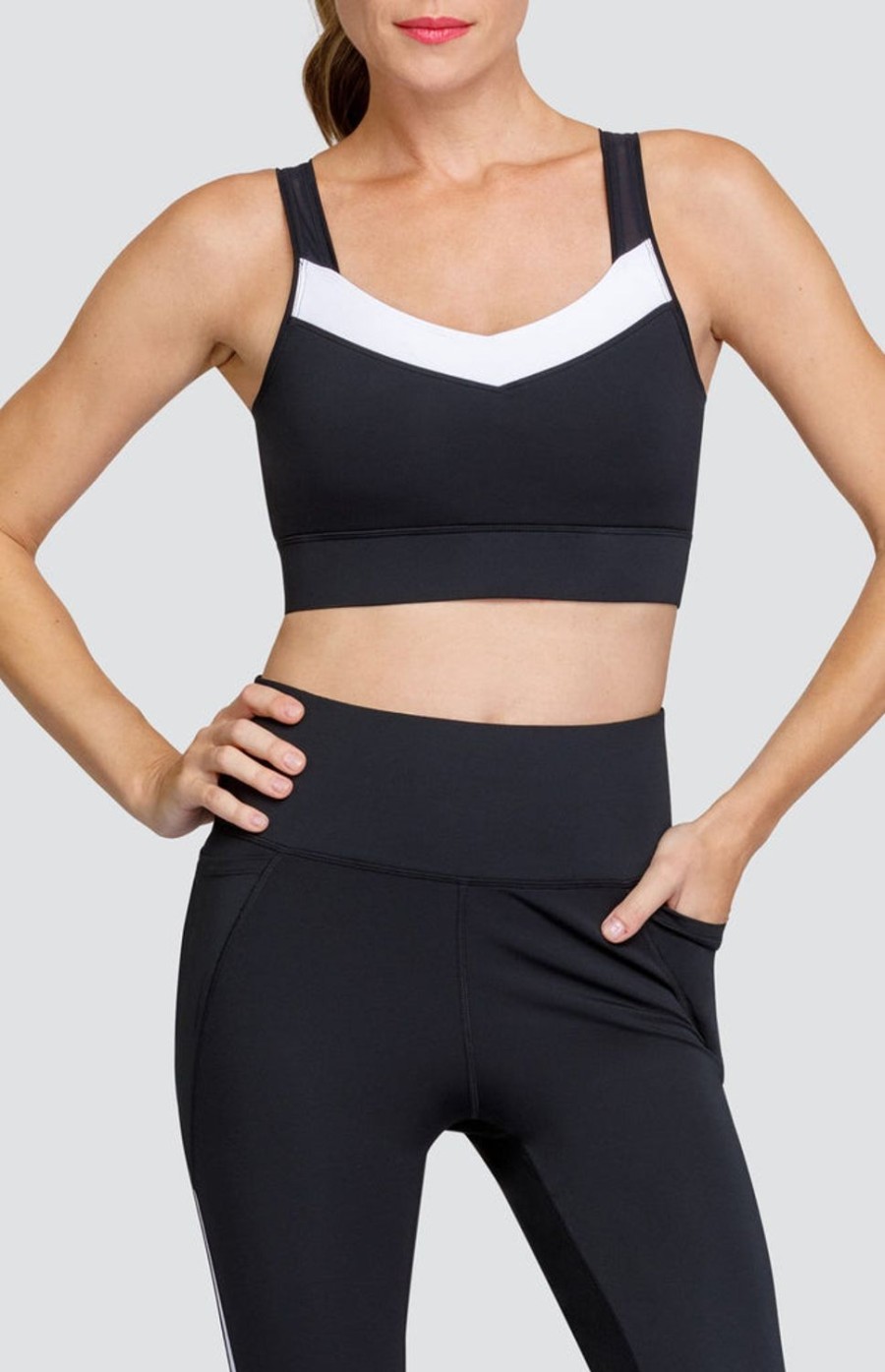 Tennis Tail Activewear Sports Bras | Elliot Sports Bra - Onyx Black - Final Sale