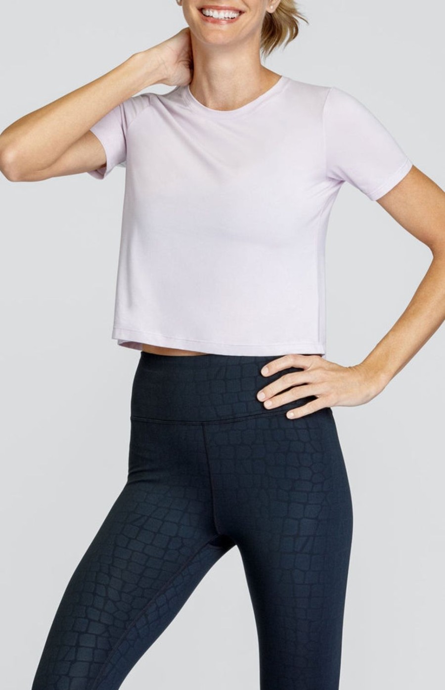 Tennis Tail Activewear Short Sleeve | Ferrara Top - Misty Lilac