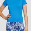 Tennis Tail Activewear Short Sleeve | Eilish Top - Diva Blue