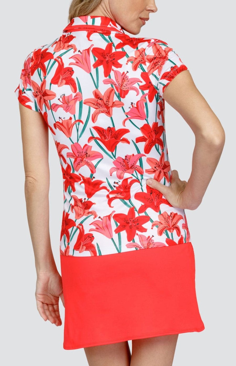 Golf Tail Activewear Short Sleeve | Pau Top - Valencia Lilies