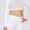 Golf Tail Activewear Long Sleeve | Edie Layering Top - Chalk White