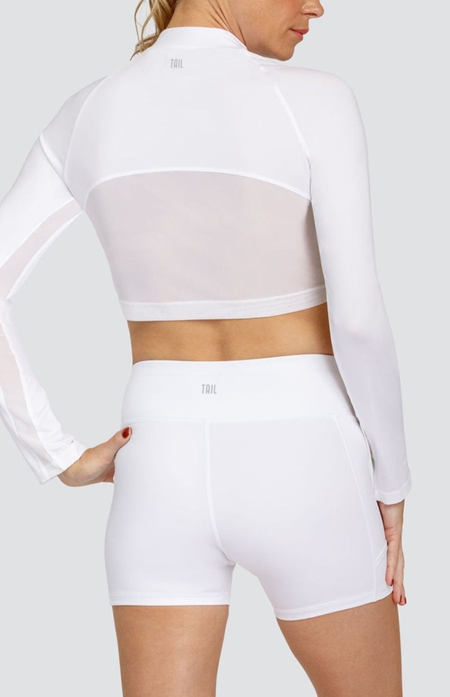 Golf Tail Activewear Long Sleeve | Edie Layering Top - Chalk White