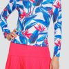 Tennis Tail Activewear Long Sleeve | Emori Top - Wild Paradise