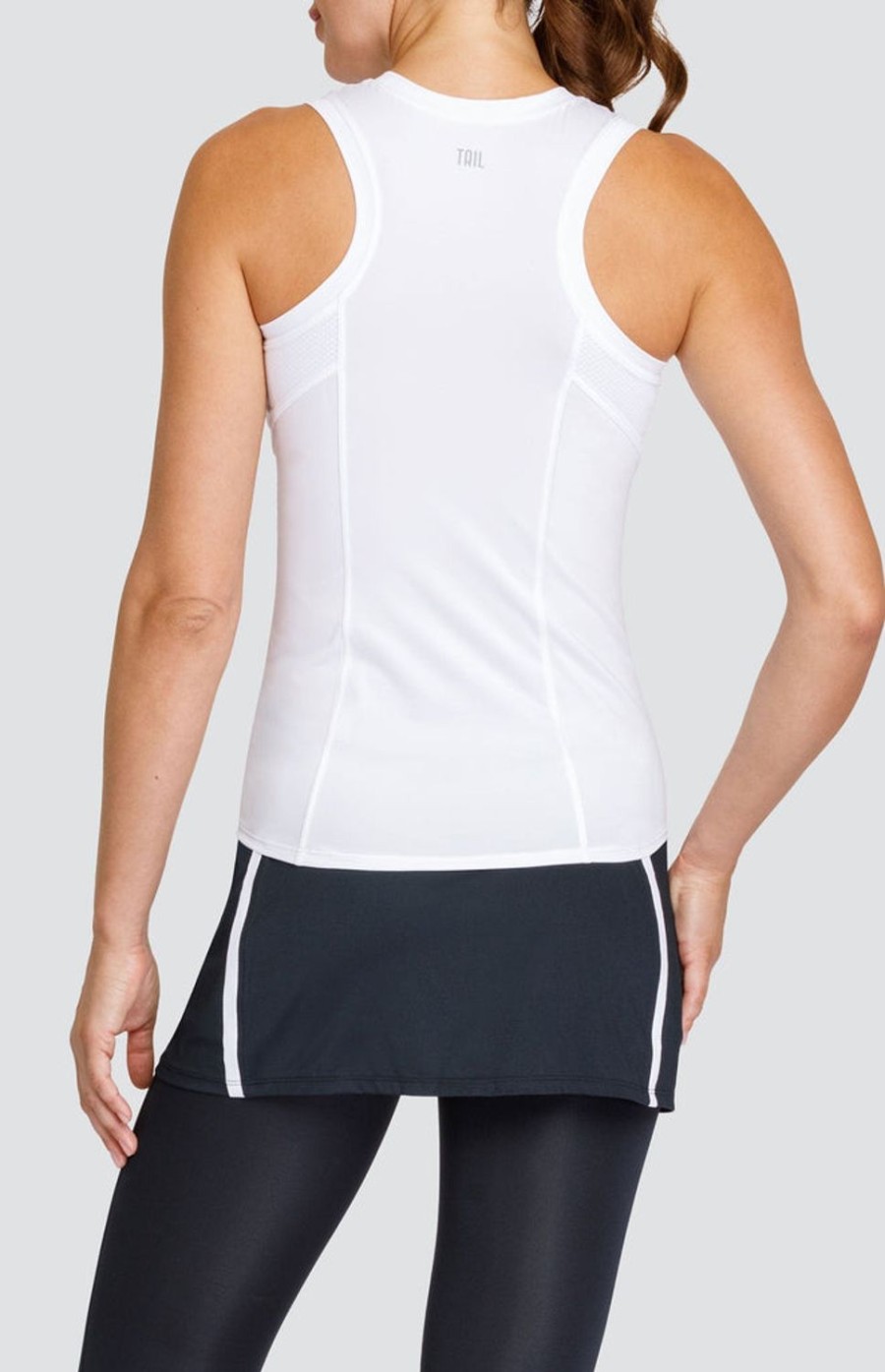 Tennis Tail Activewear Tanks | Sarita Tank - Chalk White